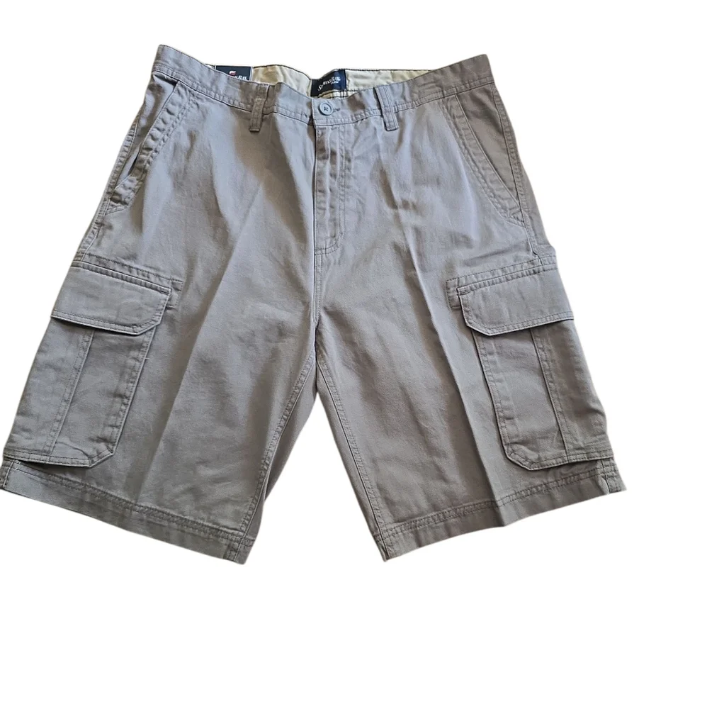 St. John's Bay Men's Cargo Shorts - Gray - Picture 1 of 5